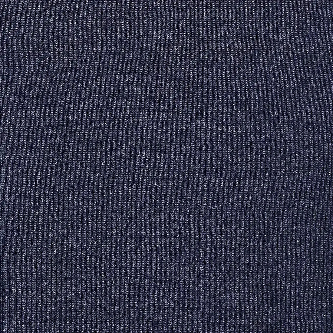 Men Blue Structure Cable Wool Blend Round Collar Sweaters