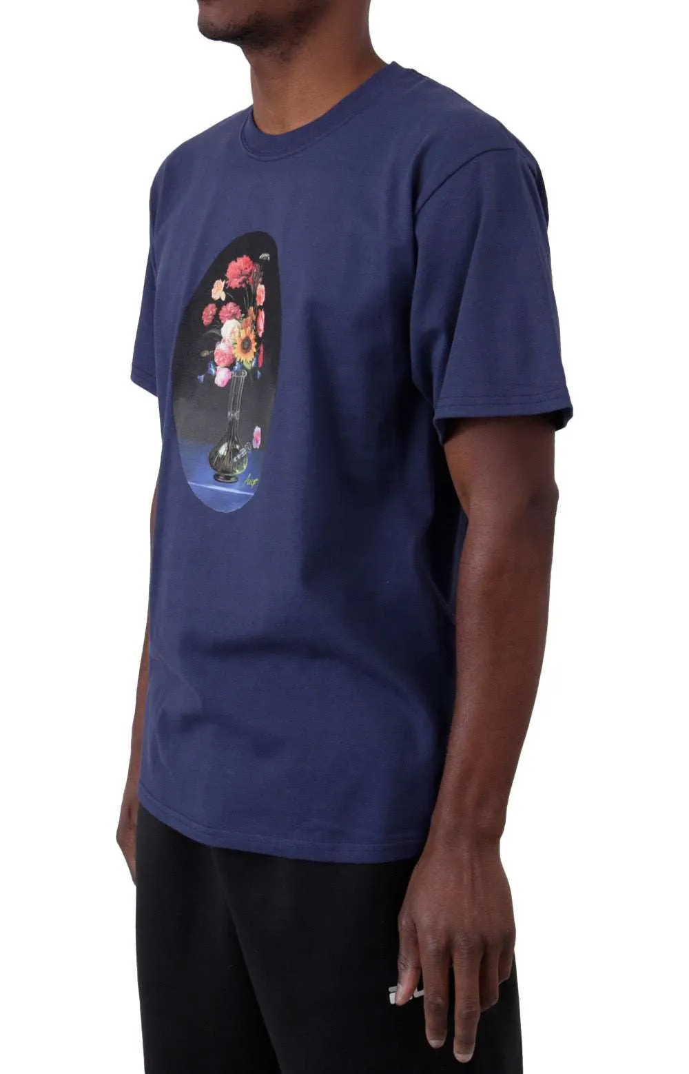Mom's Fresh Floral Tee - Navy