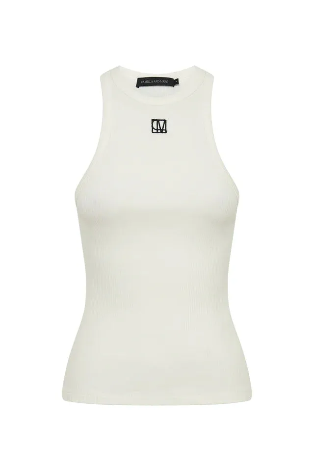 Nora Rib Tank | Soft White