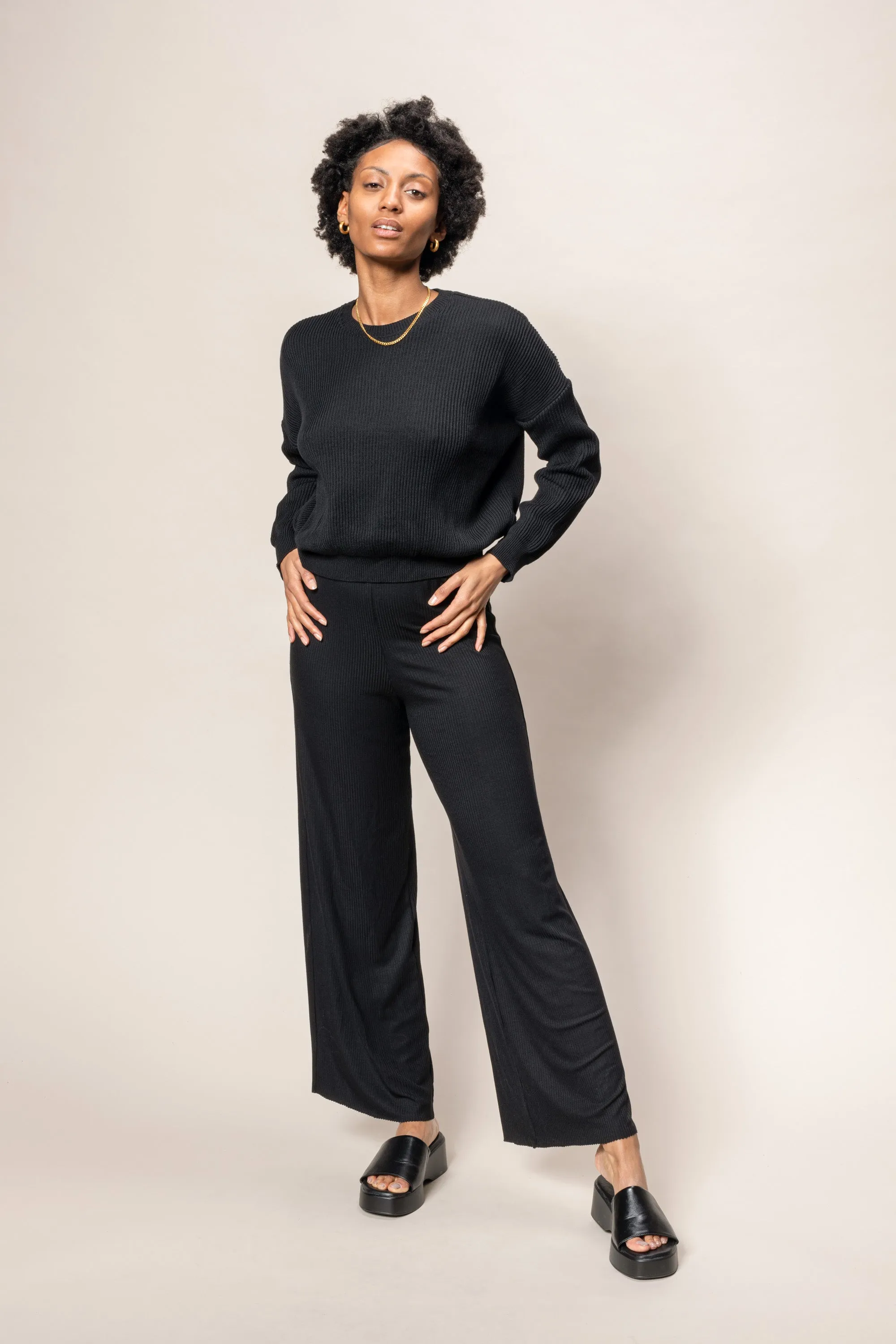 pants - bella - black