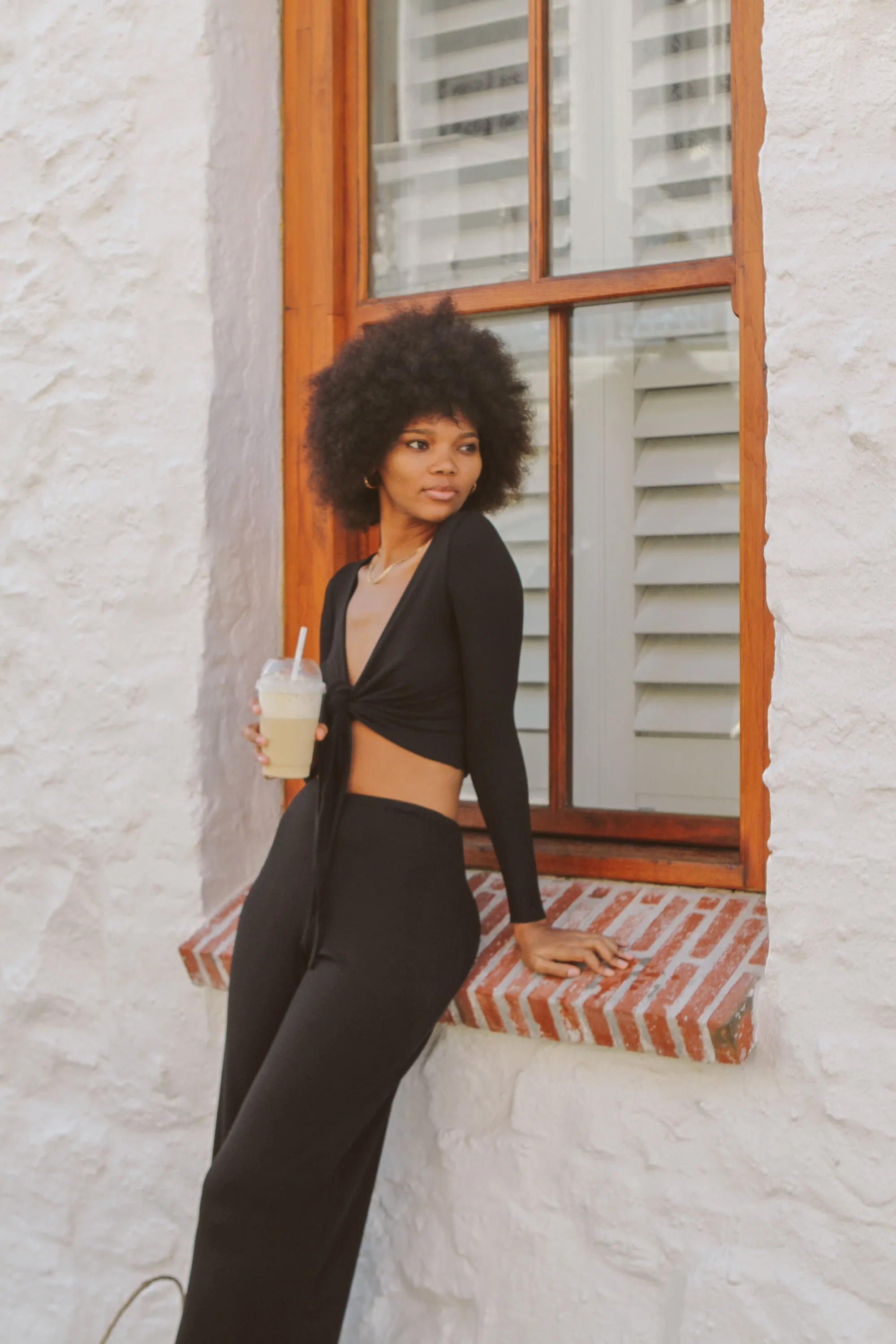 pants - bella - black