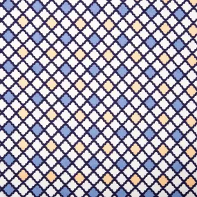 Printed Viscose Knit - ARIELLA - Trellis - Blue