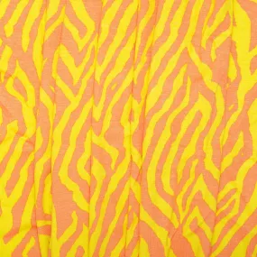 Printed Viscose Knit - ARIELLA - Zebra - Orange / Yellow