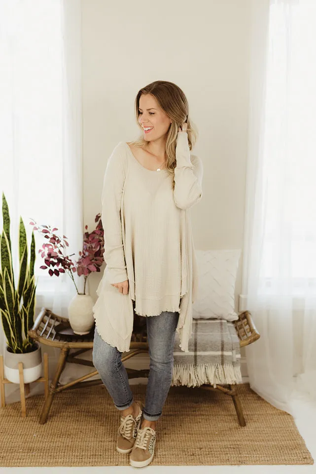 Raw Hem Solid Tunic