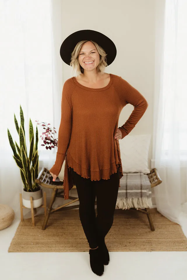Raw Hem Solid Tunic