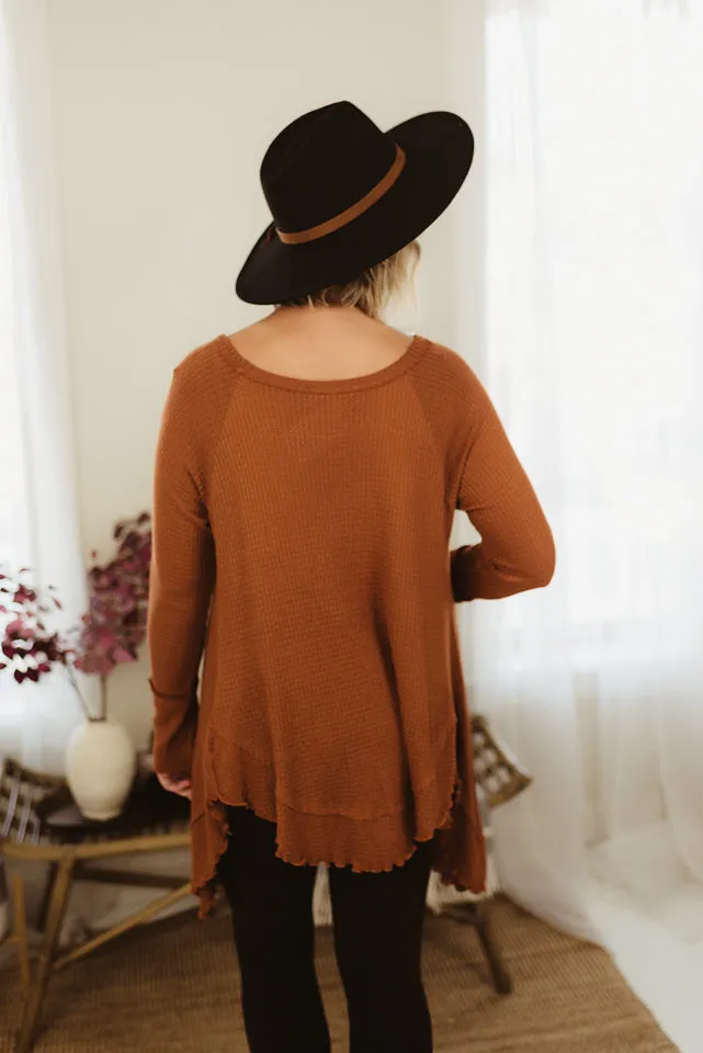 Raw Hem Solid Tunic