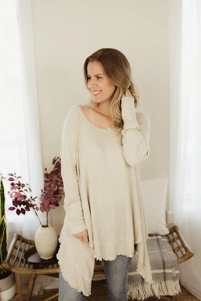 Raw Hem Solid Tunic