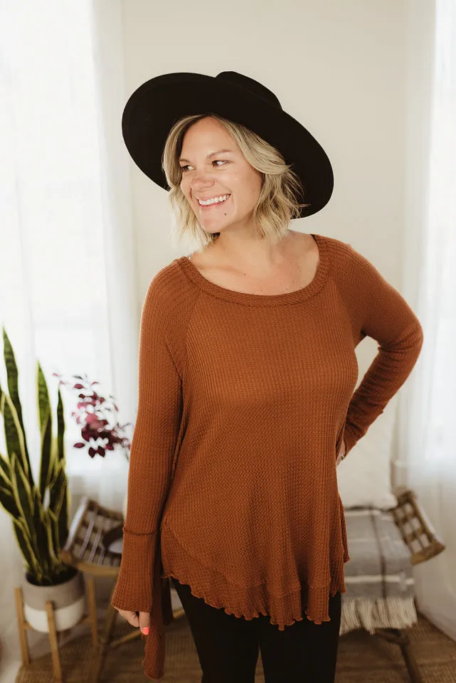 Raw Hem Solid Tunic