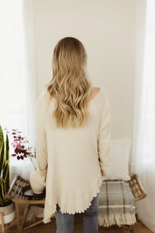 Raw Hem Solid Tunic