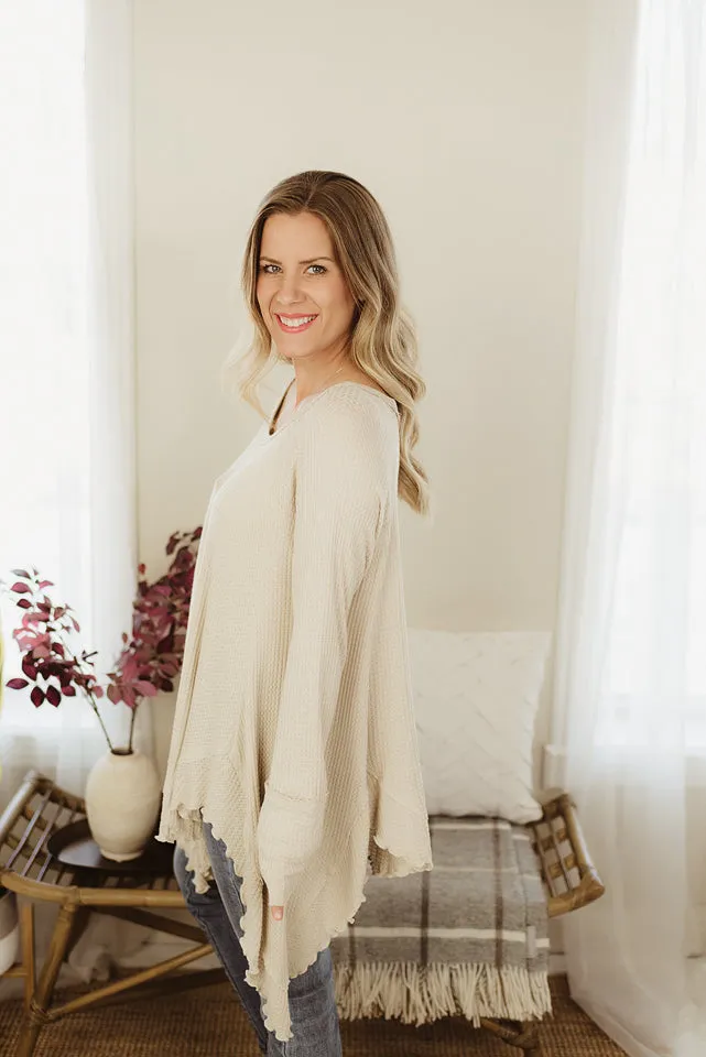 Raw Hem Solid Tunic