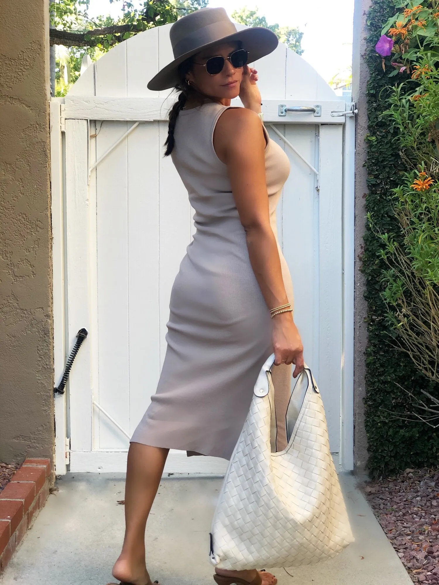 Ribbed Sleeveless Midi Dress