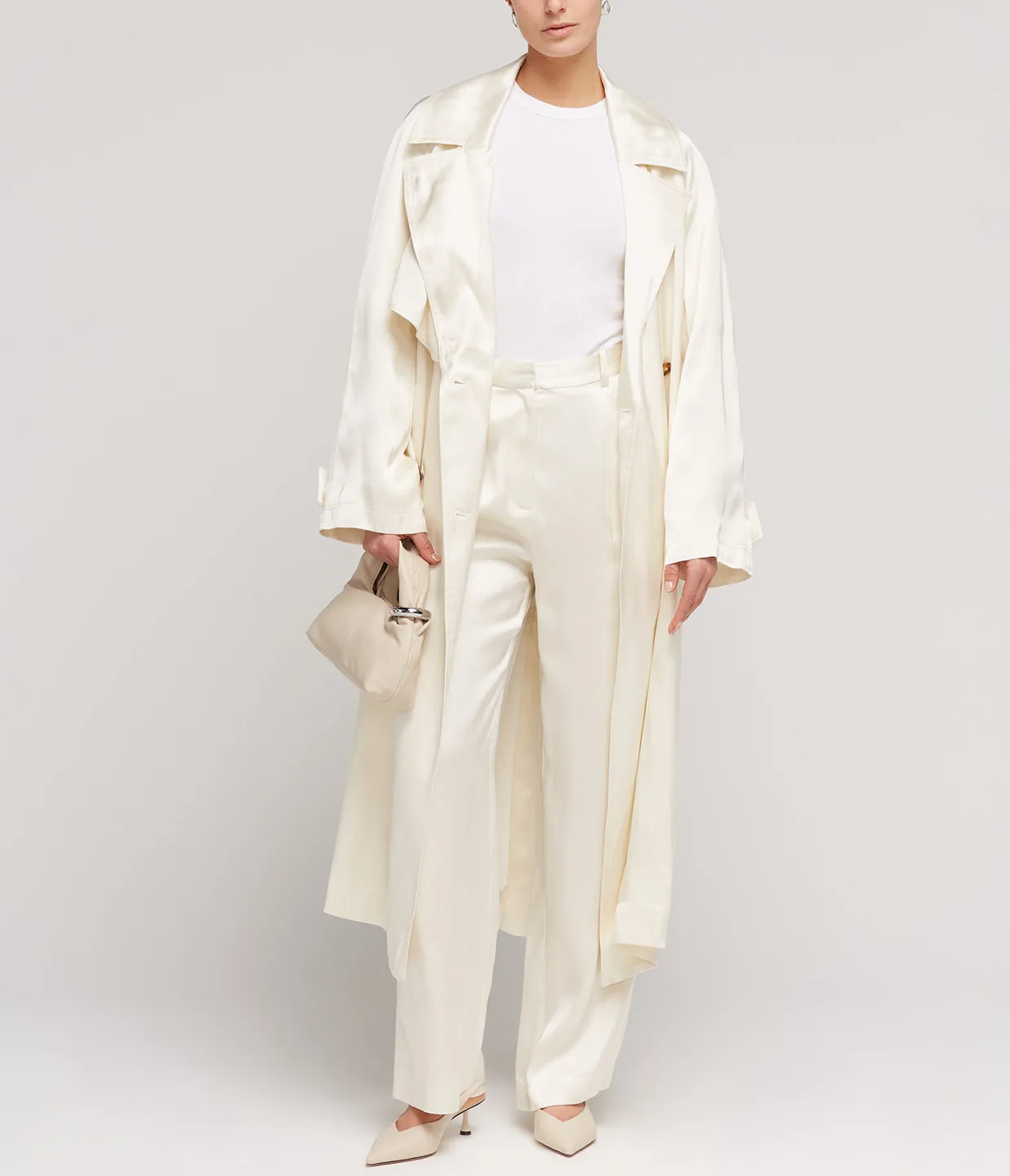 Ross Wide Leg Pants in Ivory