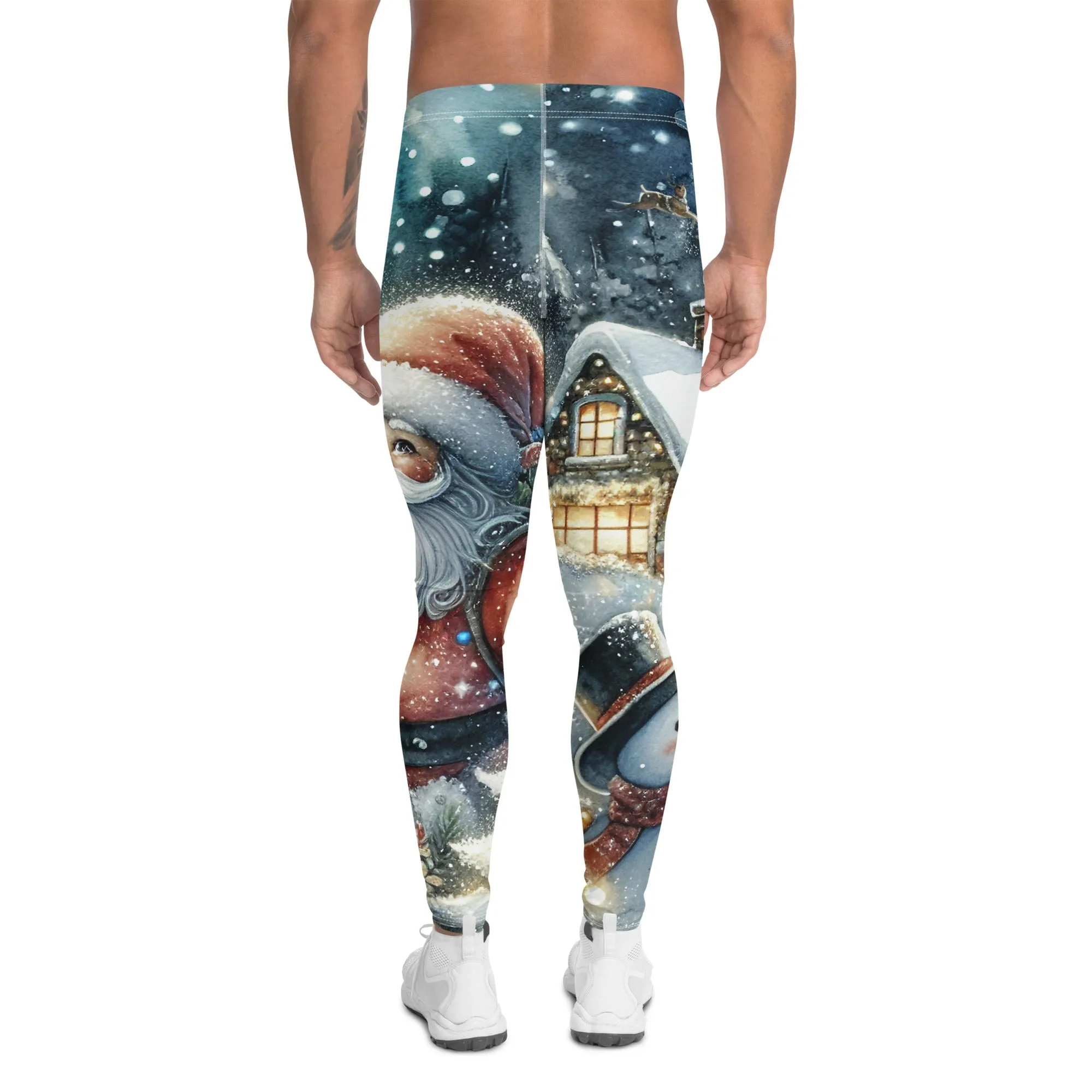 Santa's Cozy Cottage Men's Leggings