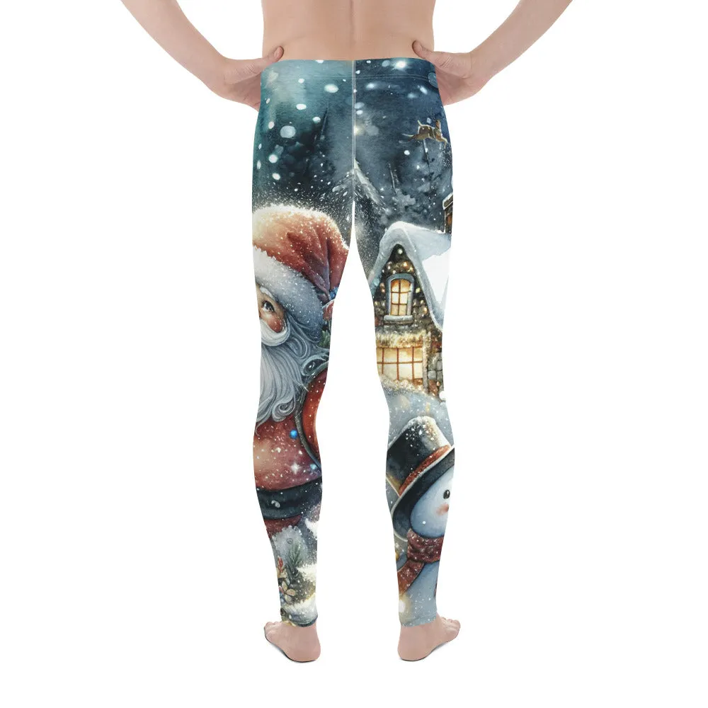 Santa's Cozy Cottage Men's Leggings
