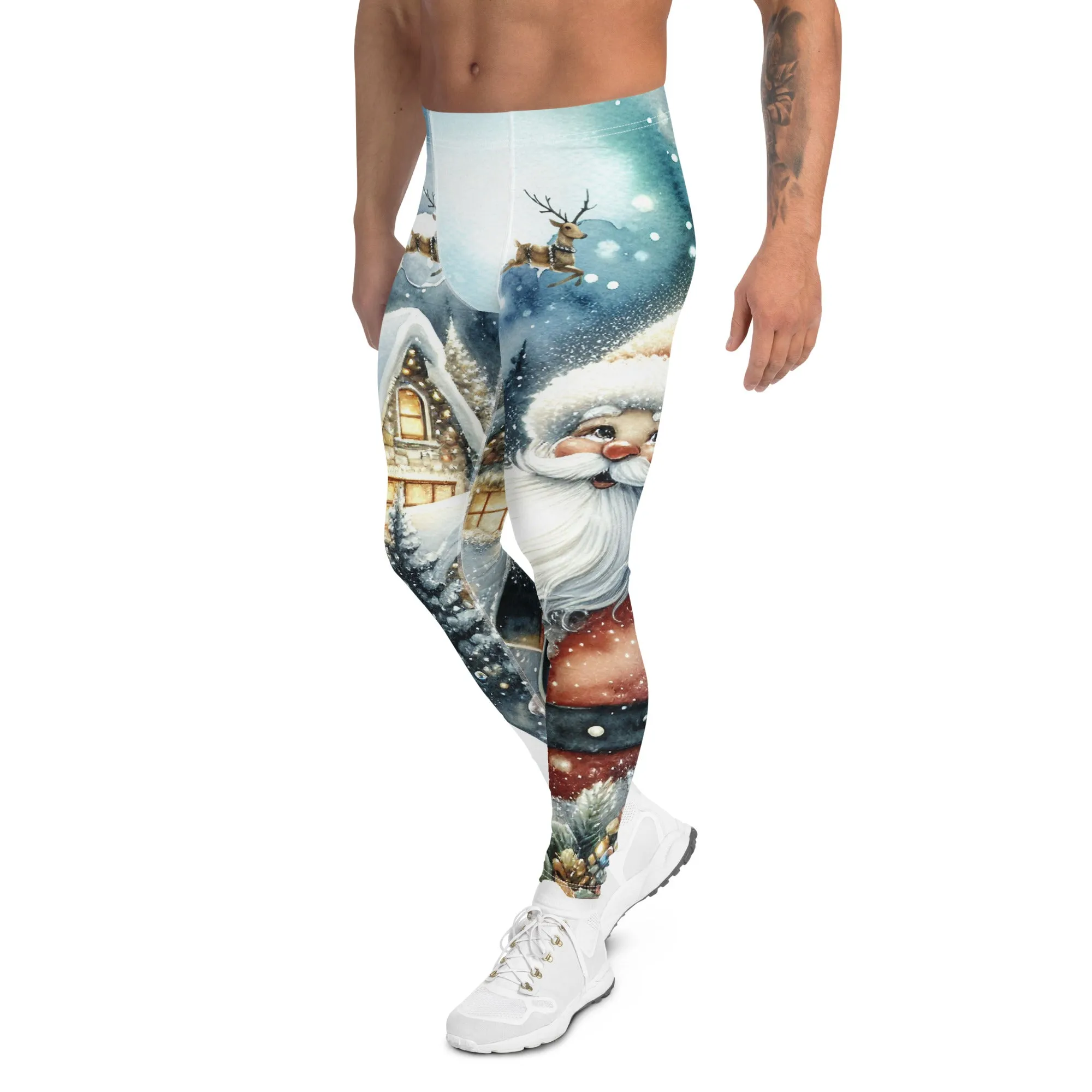 Santa's Cozy Cottage Men's Leggings