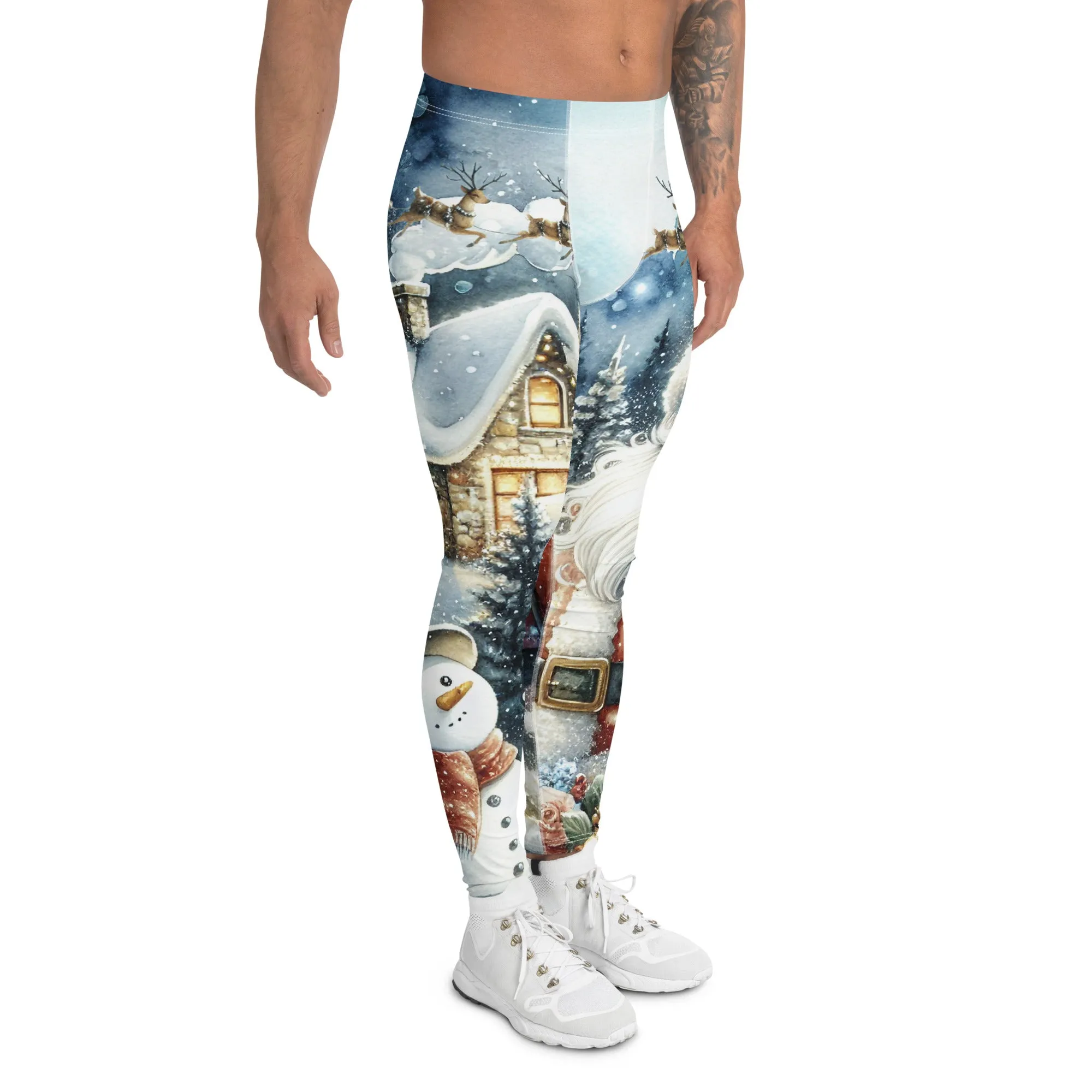 Santa's Cozy Cottage Men's Leggings