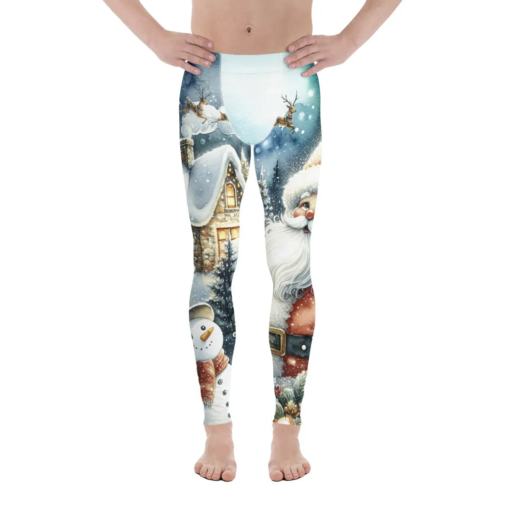 Santa's Cozy Cottage Men's Leggings