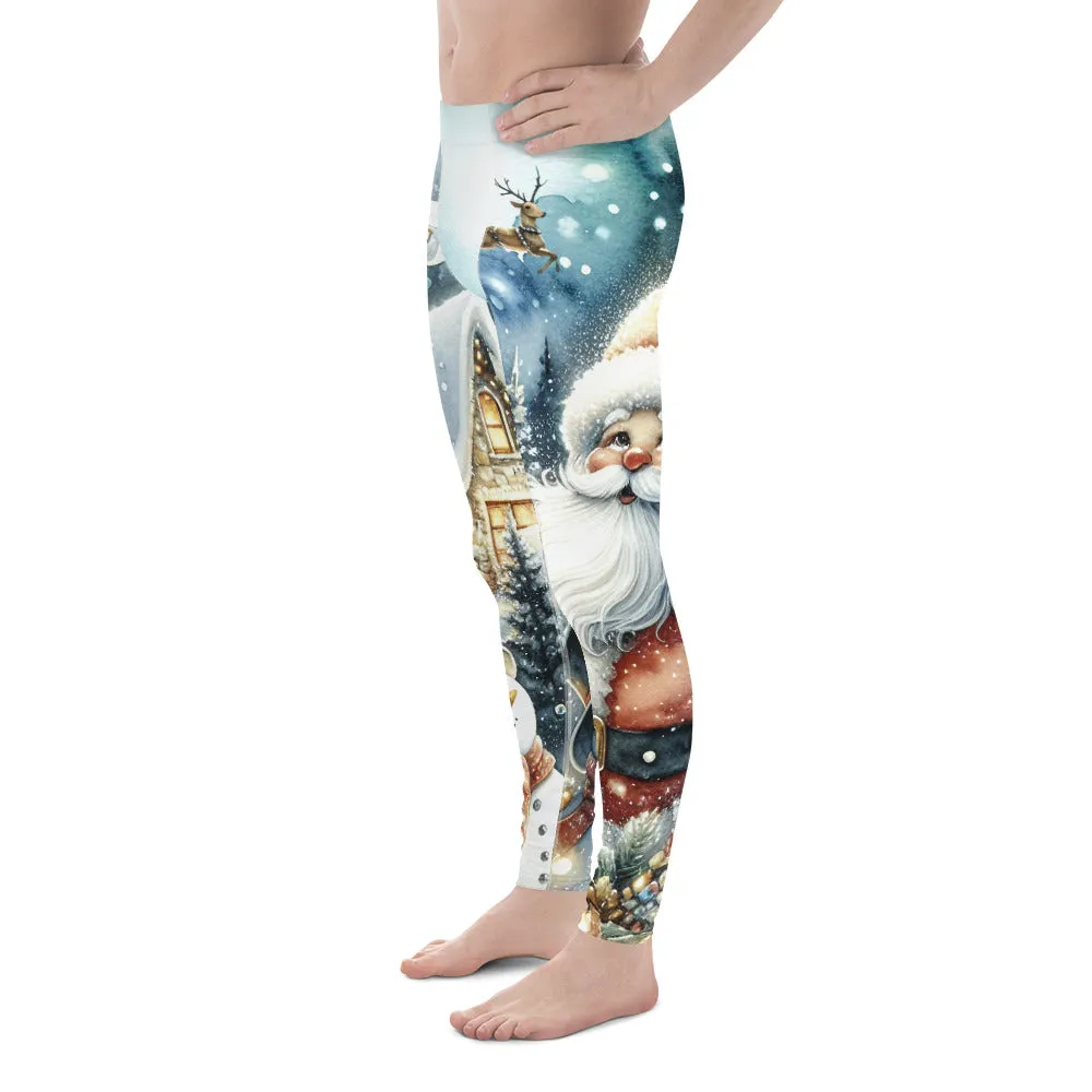 Santa's Cozy Cottage Men's Leggings