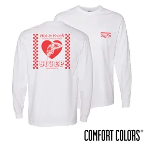 SigEp Comfort Colors Hot and Fresh Pizza Long Sleeve Tee