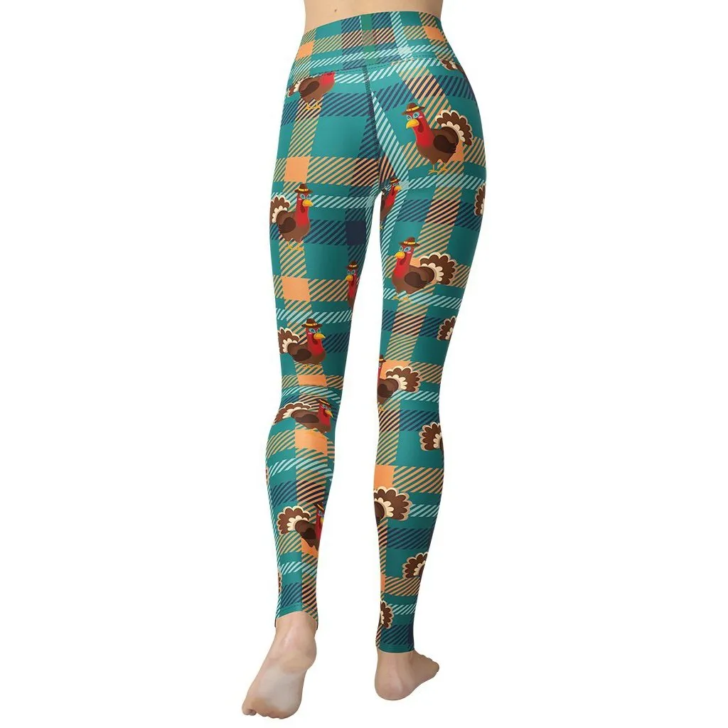 Thanksgiving Plaid Yoga Leggings