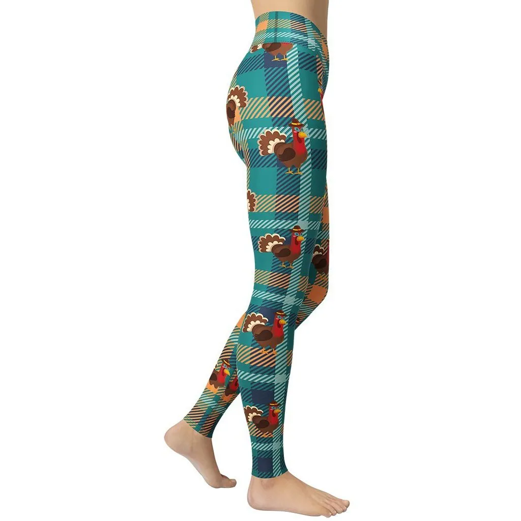 Thanksgiving Plaid Yoga Leggings