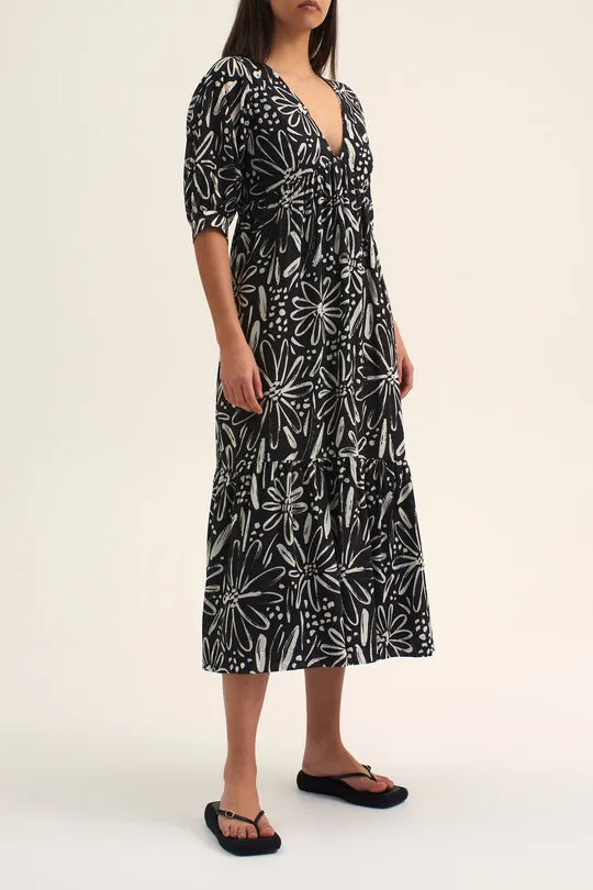 TURNER DRESS | BLACK BOTANIC