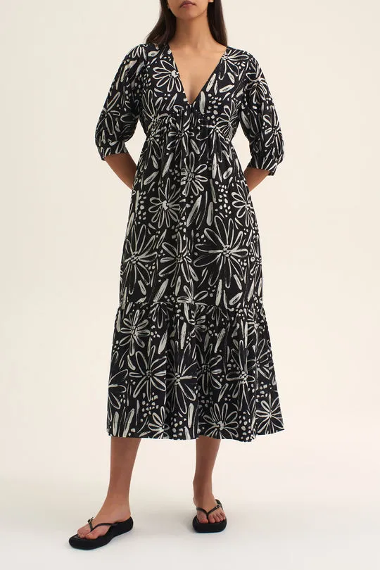 TURNER DRESS | BLACK BOTANIC