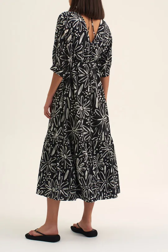 TURNER DRESS | BLACK BOTANIC