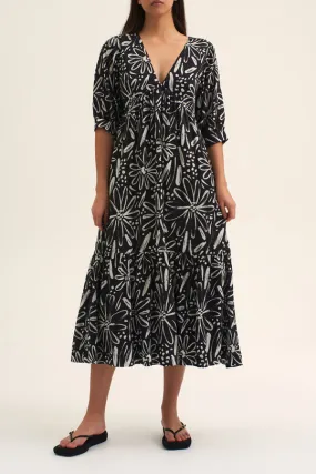 TURNER DRESS | BLACK BOTANIC