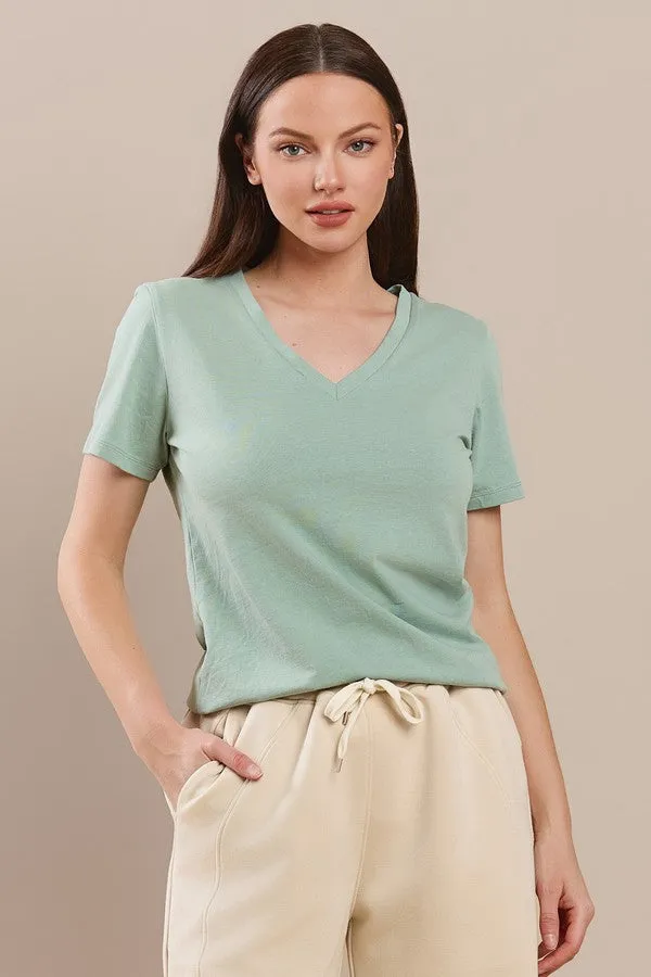 V-Neck Cotton T-Shirt