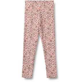 Wheat Pale Rose Flowers Leggings Jules
