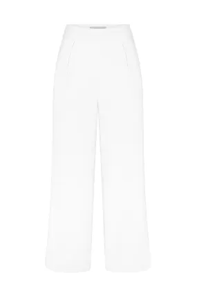 Wide Leg Pant in Stretch Twill