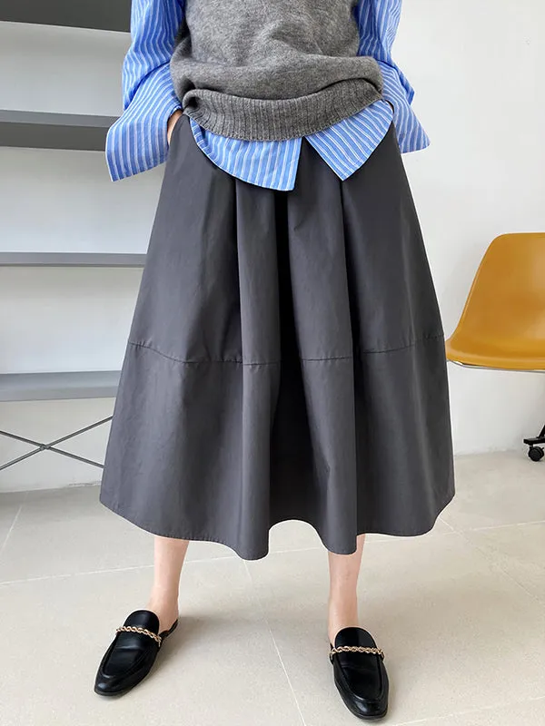 xakxx Stylish A-Line Elastics Solid Color Skirts