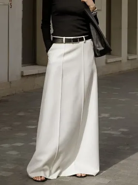 xakxx Stylish H-Line Solid Color Skirts Bottoms